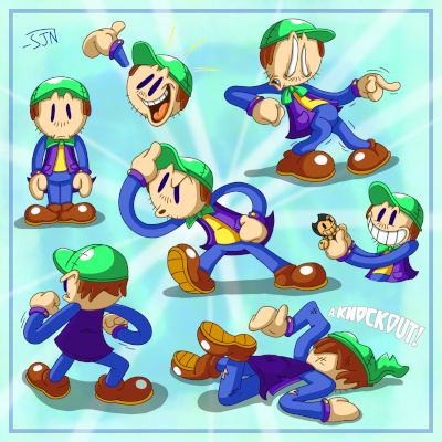 A bunch of Super James drawings